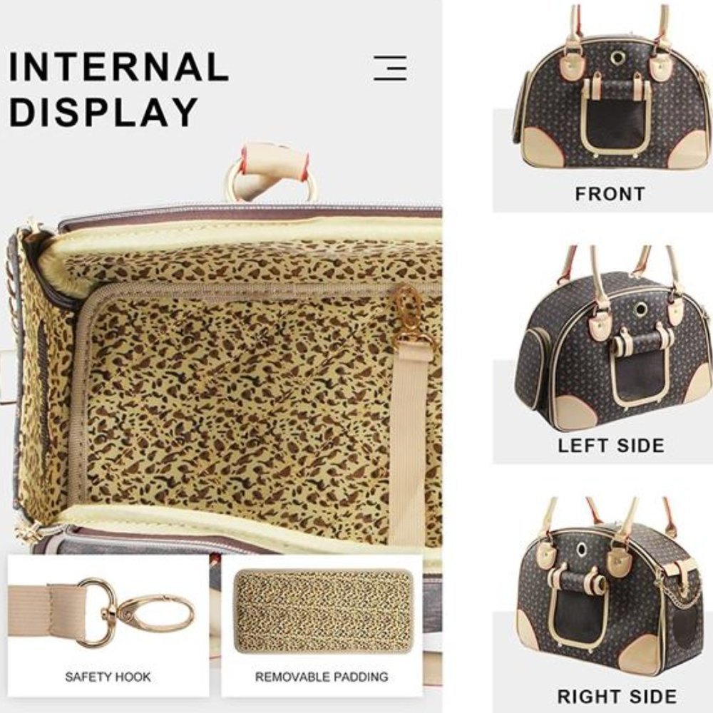 Womens Luxury Pet Dog Carrier Bag - Picture 4 of 6